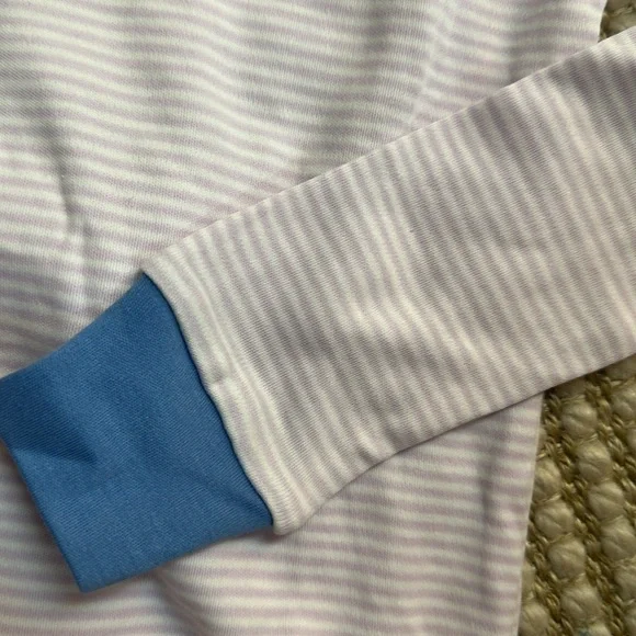LAKE purple and White and blue Striped Kids Pajamas - Picture 3 of 3